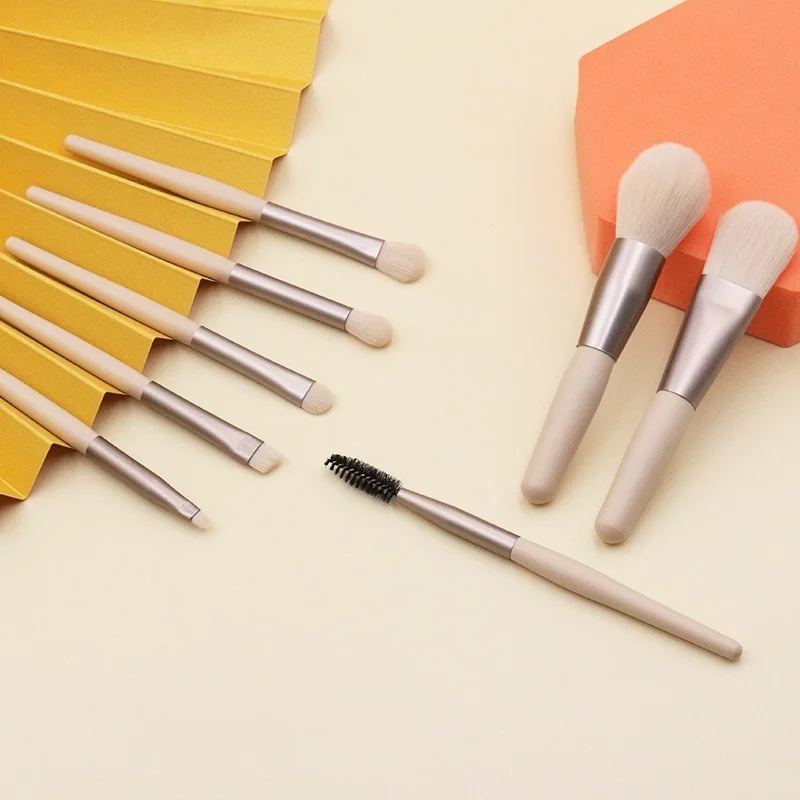 8Pcs Makeup Brushes Pro Pink Brush Set Powder EyeShadow Blending Eyeliner Eyelash Eyebrow Make Up Beauty Cosmestic Brushes