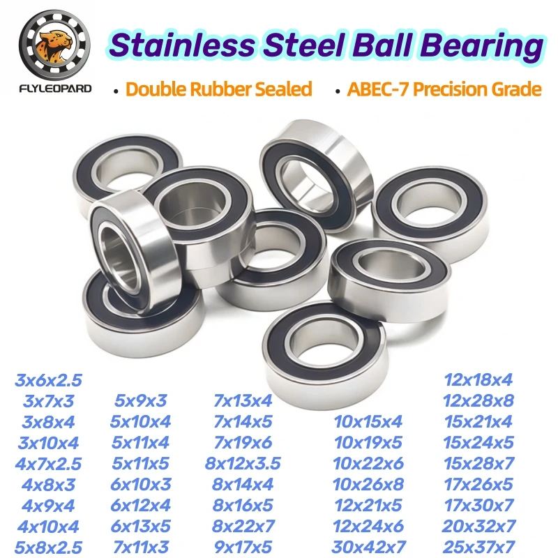 10pcs S688-2RS Bearing 8x16x5mm Rubber Sealed 440C Stainless Steel Bearing SMR63 SMR105 SMR115 SMR148 S608 S623 S6900 S6800 2RS