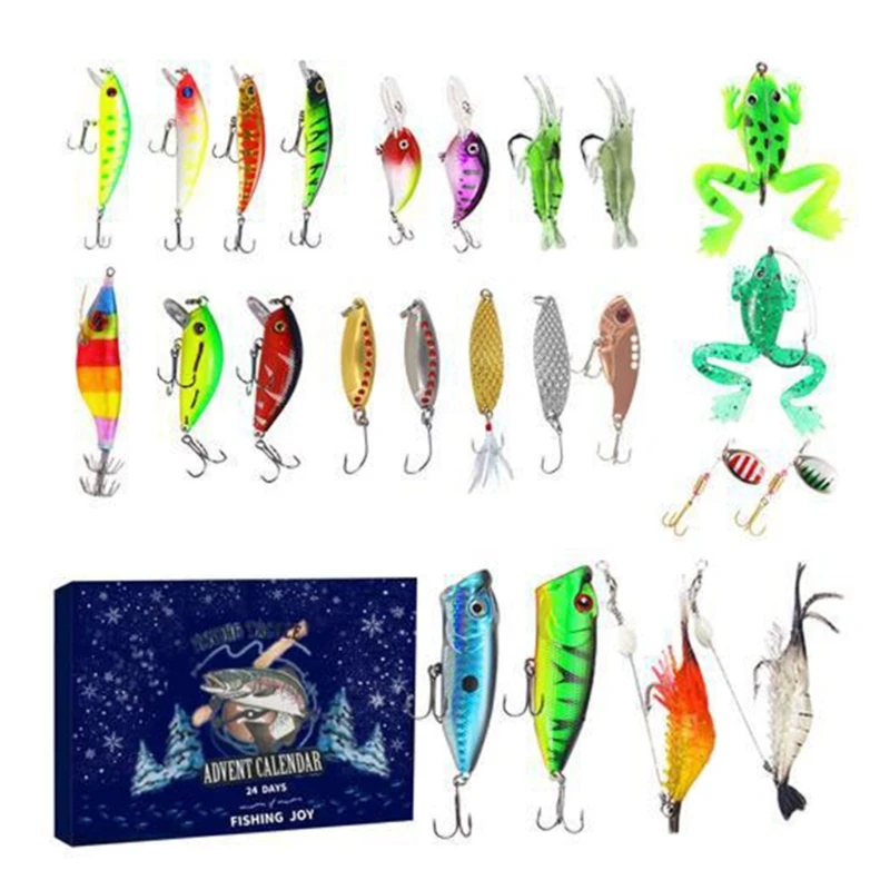 Fisherman Christmas Countdowns Advent Calendar with Fishing Accessories