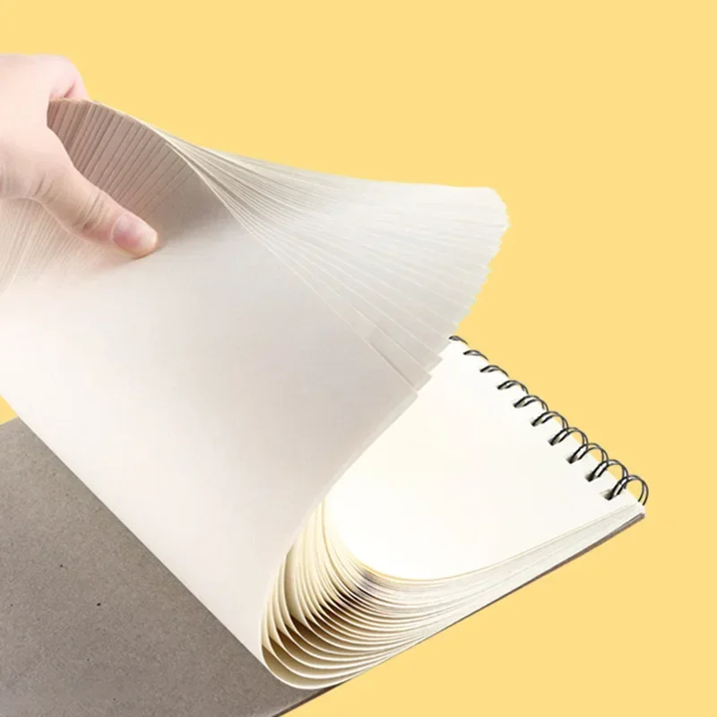 A4 Sketchbook 50 Sheets of Thick Drawing Paper Coil Diagram Drawing Book Colored Lead Marker Powder Painting Art Paper