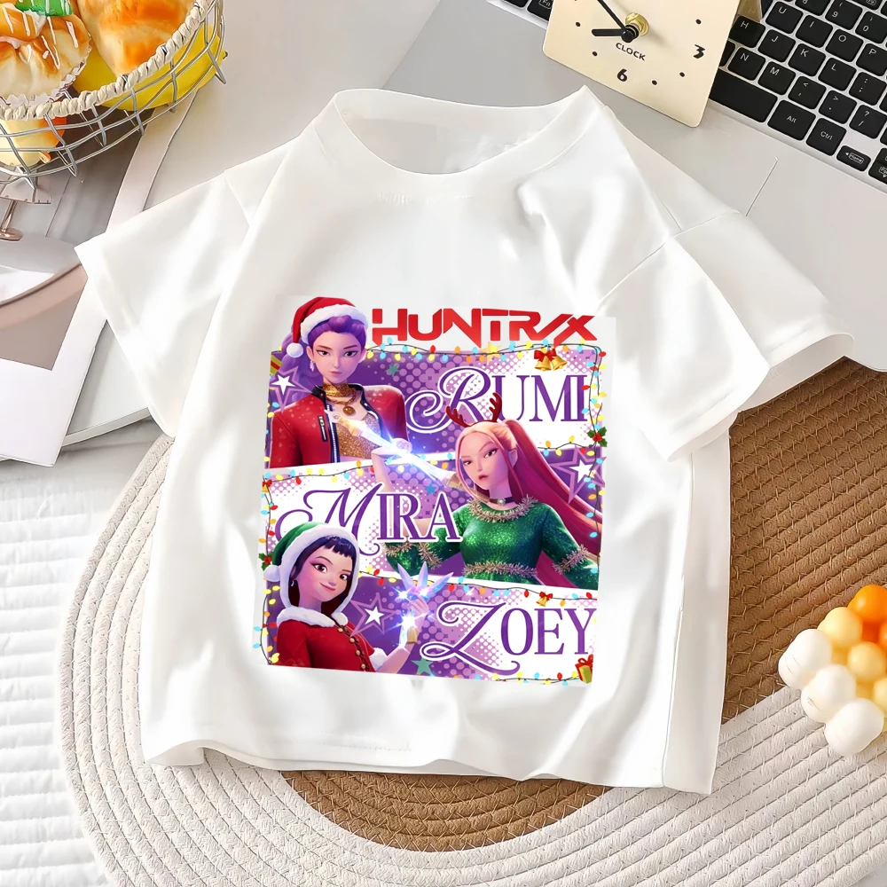 تي شيرت Kpop Demon Hunter للأطفال 2026 تي شيرت قطني قابل للتنفس هدية عيد الميلاد للأولاد والبنات #1