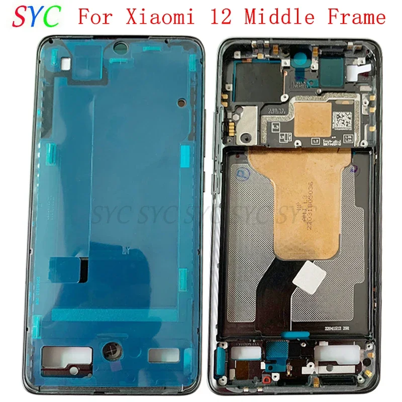 

Middle Frame Center Chassis Cover For Xiaomi 12 Mi 12 Phone Housing Metal LCD Frame Repair Parts