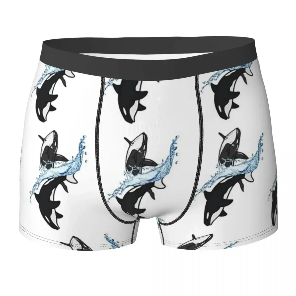 

Boxer Underpants Shorts Orca Whale Orcan Sea Panties Men Ventilate Underwear for Homme Man Boyfriend Gift