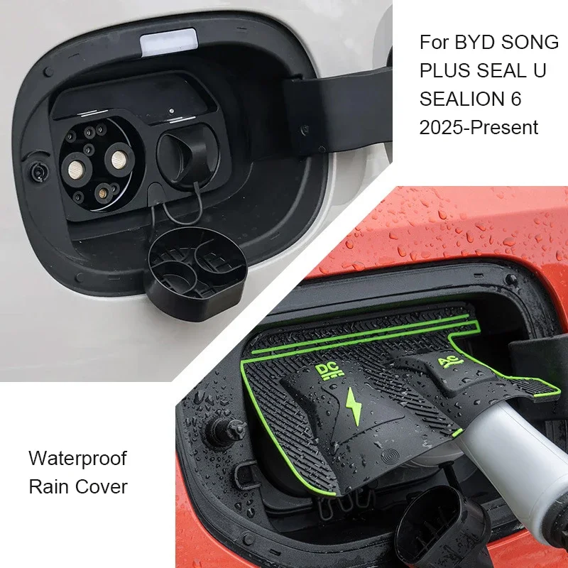 

New Energy Car Charging Port Waterproof Protector Cover For BYD SONG PLUS SEAL U SEALION 6 SONG PRO SONG L Gun Charge Rain Cover