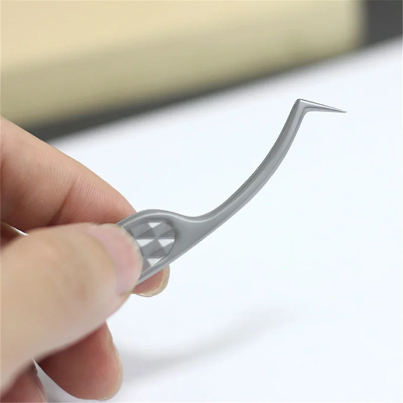 1Pc Eyelash Tweezers Stainless Steel Anti-static Professional Print 3D Ukrainian precision Lash Tweezers Support customization