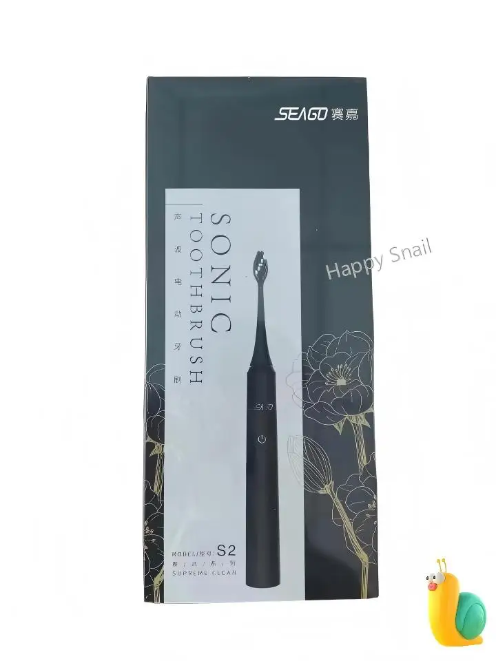 

Электрическая звуковая зубная щетка Sonic S2 для ухода за полостью рта с 2 насадками, случайный цвет, 1 комплект/упаковка, для чистки и отбеливания зубов для взрослых