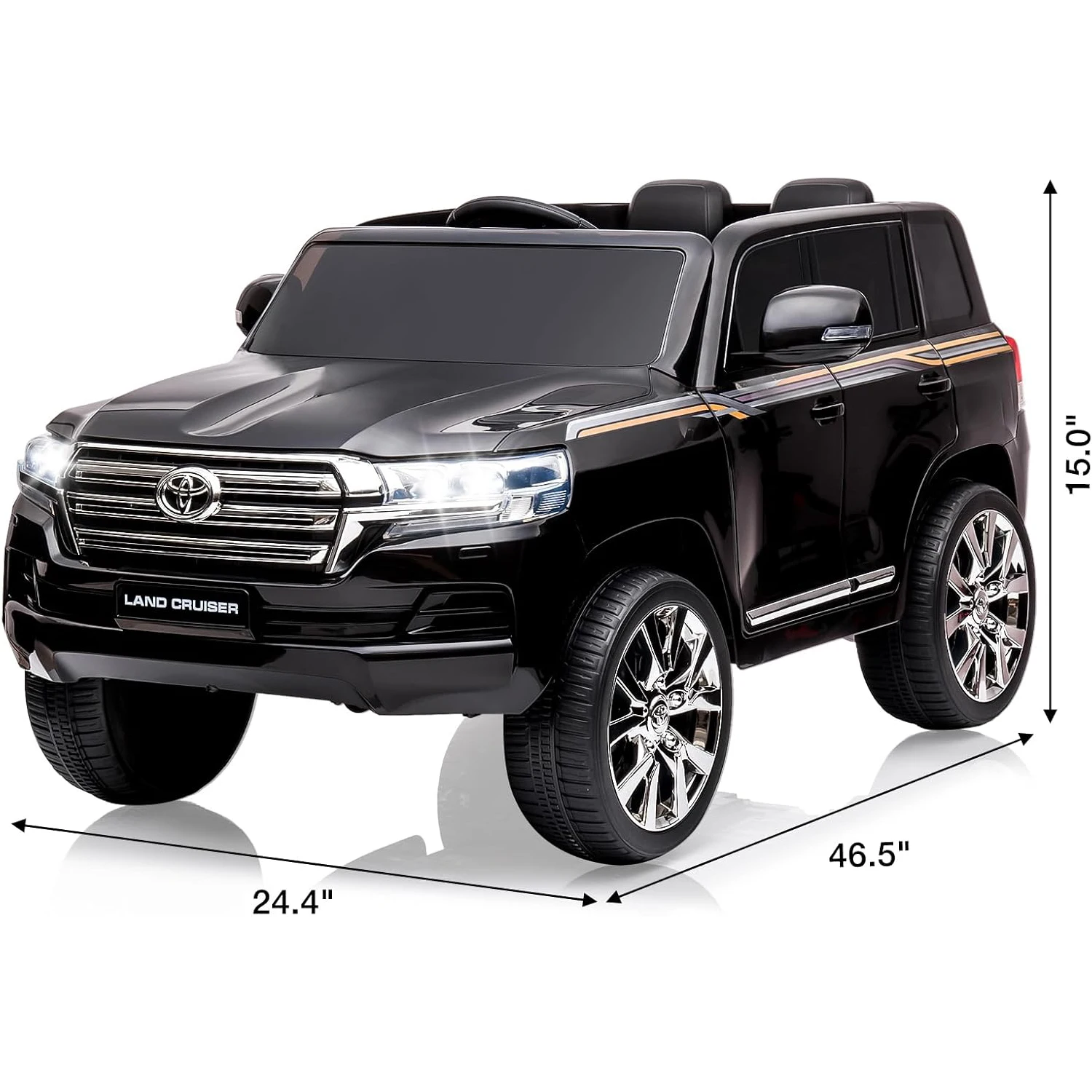 12V電動乗用玩具、警察車両SUV、リモコン付き、デュアルモーター、3段階速度調整、LEDライトと音楽付き、3歳以上対象