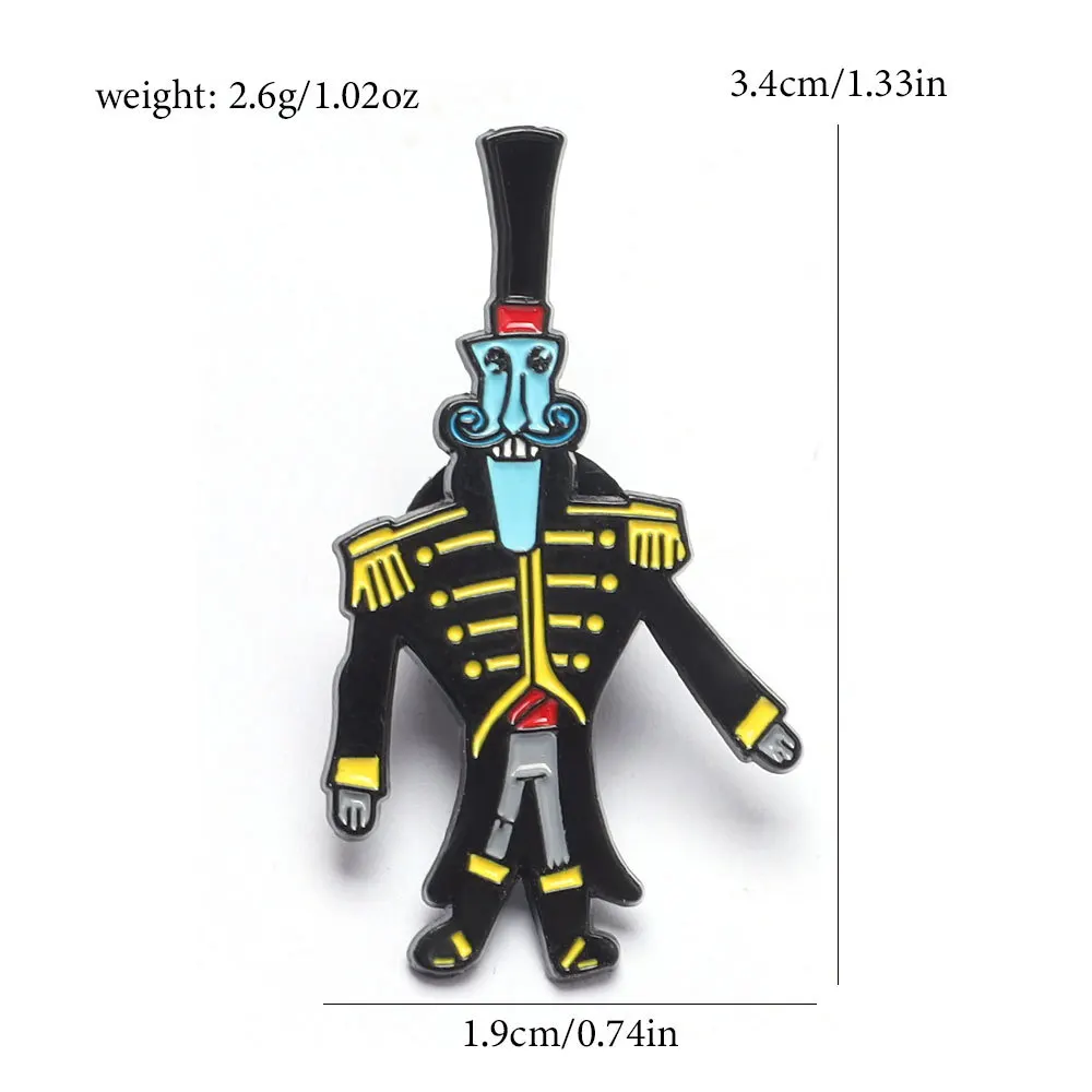 7Pcs/set Horror Animated Films Coraline Doll Badge Metal Brooch Backpack Badge Halloween Accessory Gifts for Friends image 5