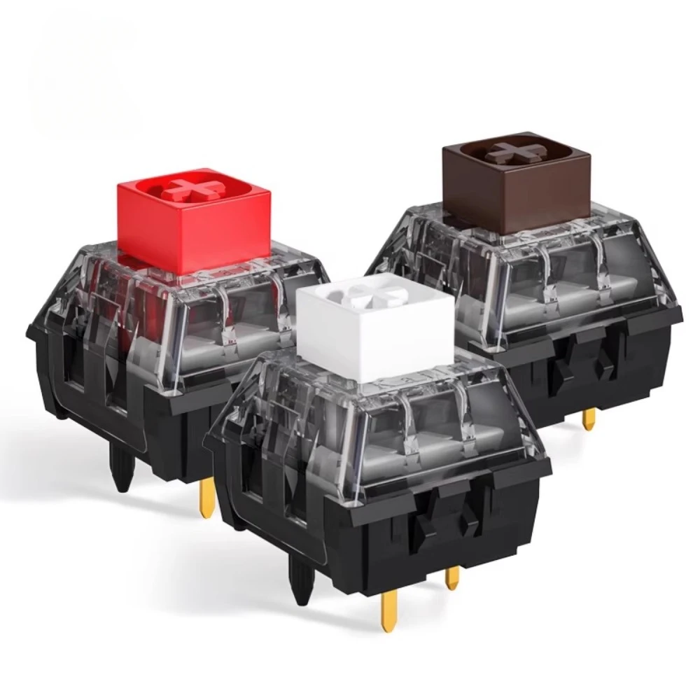 

10/30/70 Pcs V2 White/Red/Tea Axis Esports Game Hot Plug Mechanical Keyboard Five Leg Linear Paragraph Axis Body