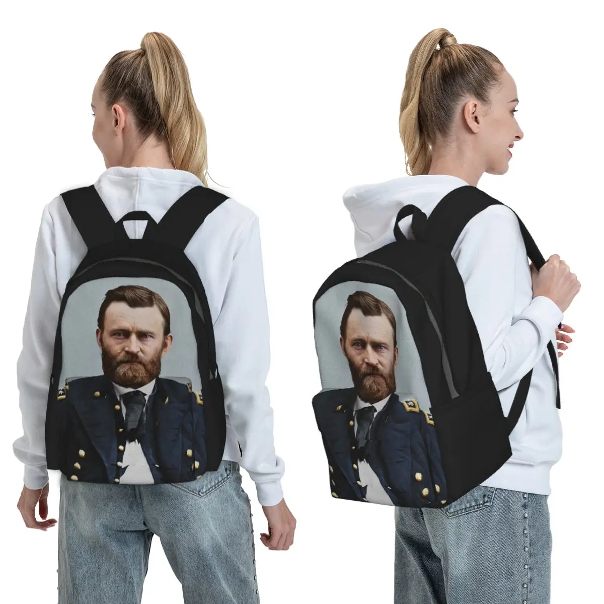 Ulysses S. Grant, 1865. Backpack Student BookBag Kids School Bag Computer Shoulder Bags for Men Women
