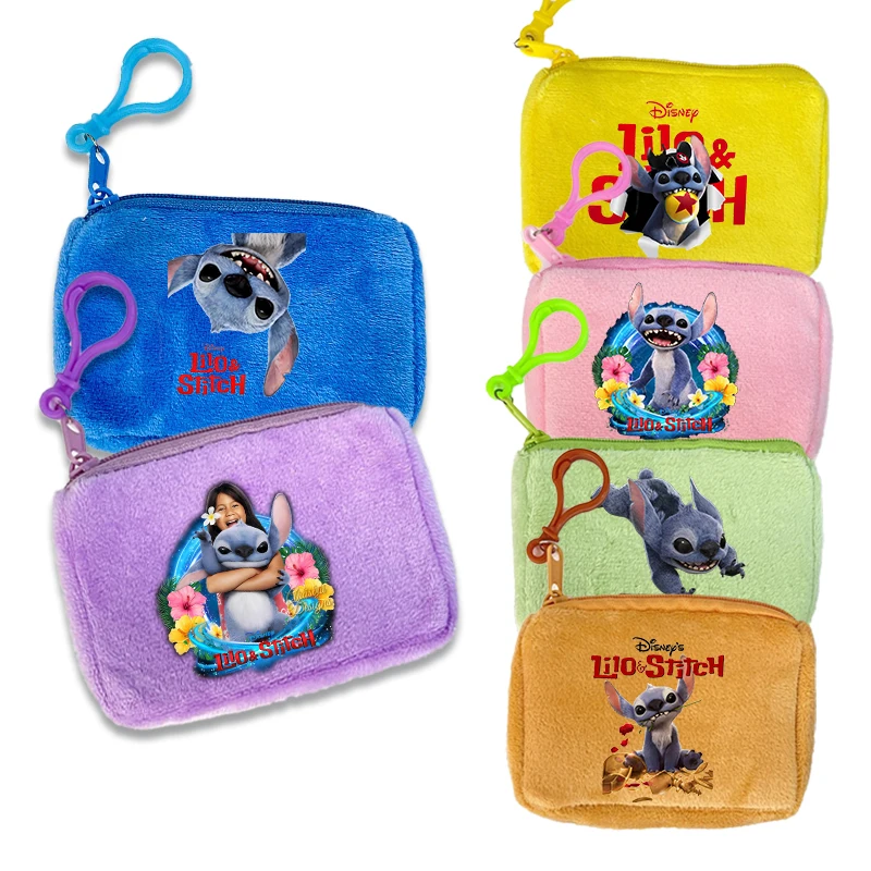 

Lilo & Stitch Movies Coin Purse Girl Boys Mini Short Wallet Keychain Zipper Women Purse ID Card Rose Money Bag Small Makeup Bags
