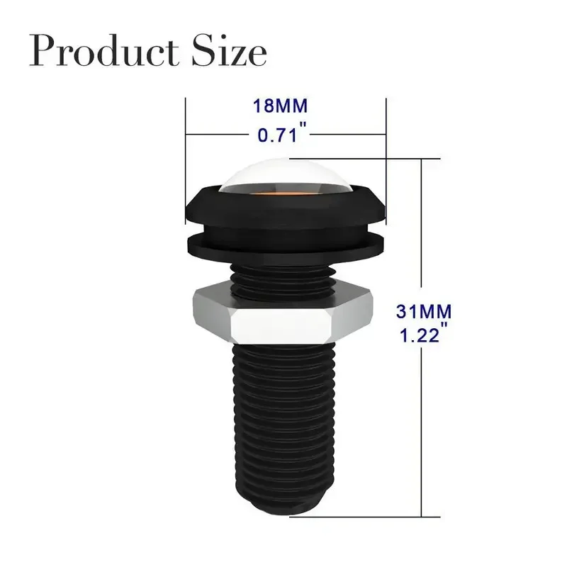 2pcs Auto LED 18MM Eayle Eye Light Daytime Running Light Ultra-thin Reversing Light Car Universal Motorcycle License Number Lamp