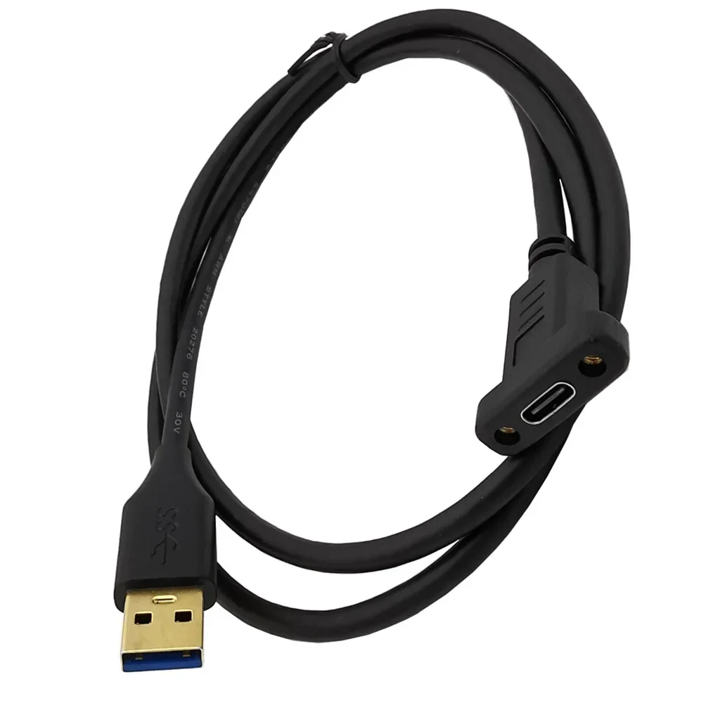 كابل محول USB 3.0 A إلى USB-C مطلي بالذهب، نوع A 3.0 ذكر إلى النوع C أنثى USB 3.1 محول البيانات والشحن