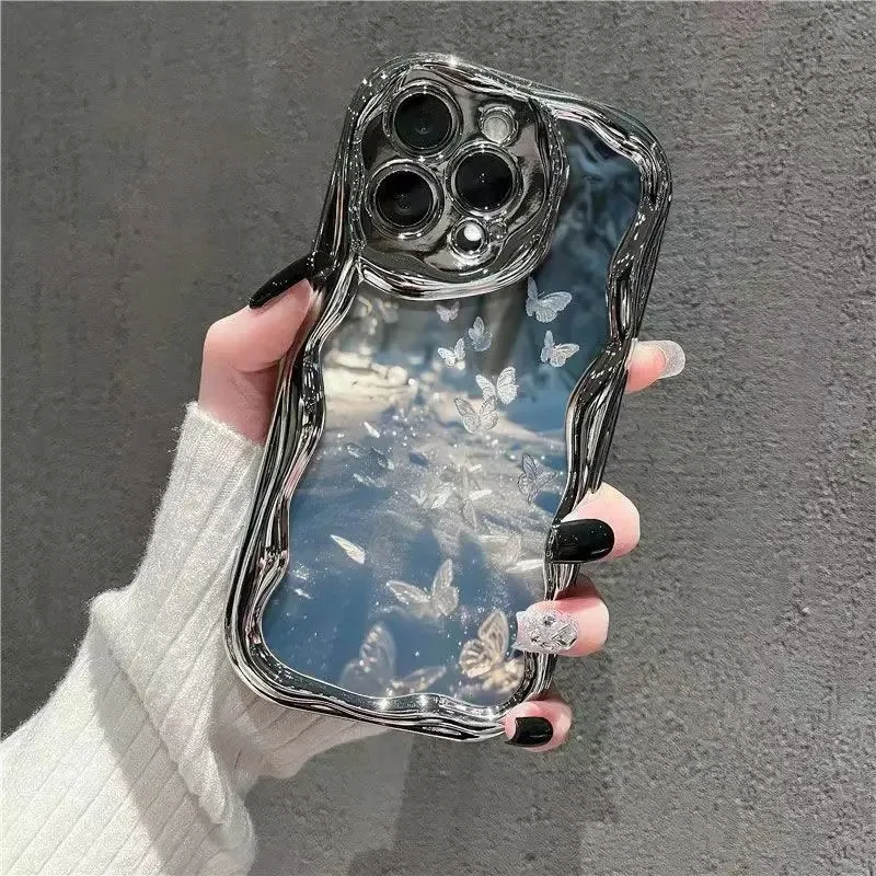 Ice Butterfly Phone Case For Samsung Galaxy S24 S23 Ultra S20 FE S21 S24 Plus A05 J7 J2 Prime G530 Soft Silicone Cover