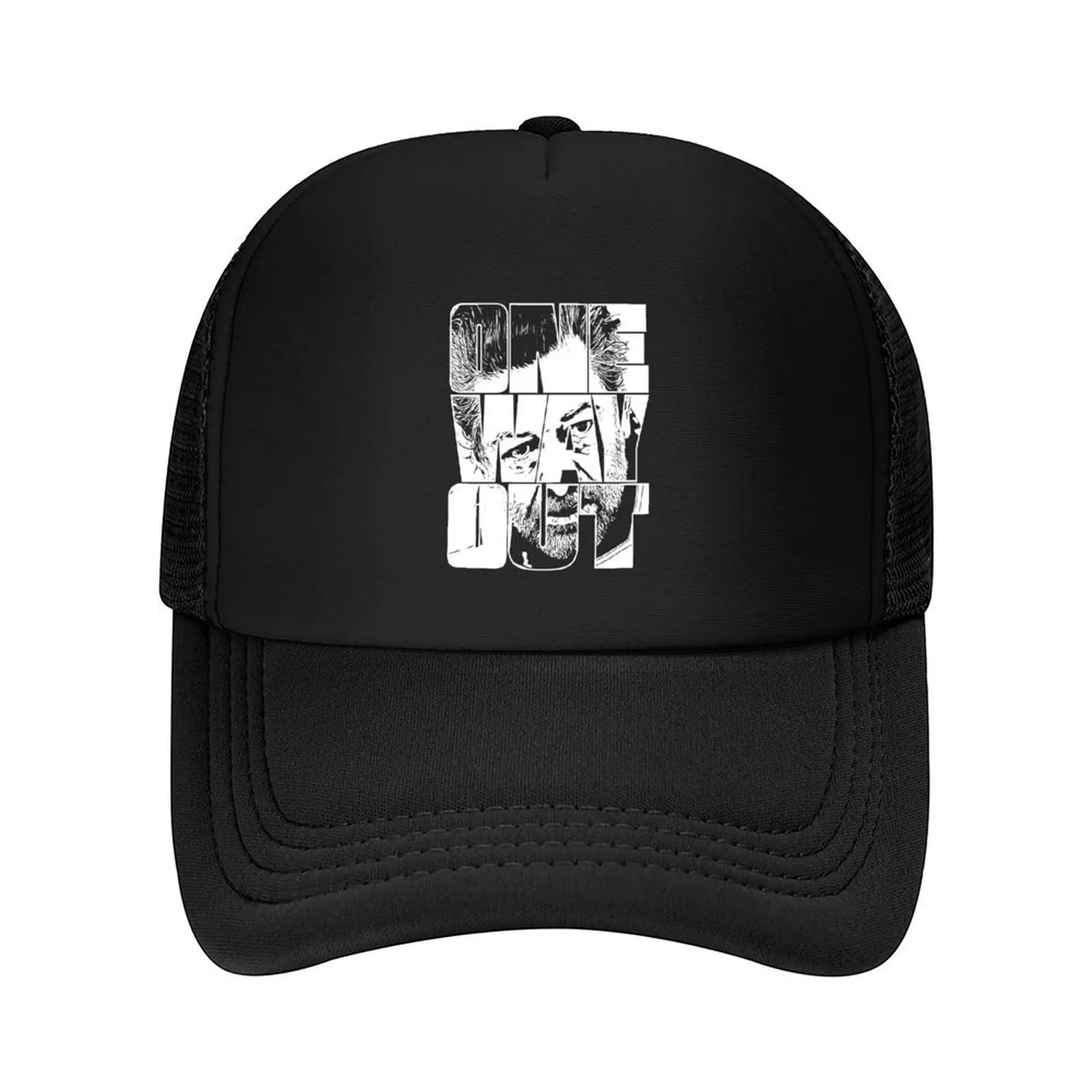 

One Way Out - Kino Loy Andy Serkis TV show Quote - White Outline version Baseball Cap hard hat Hip Hop derby hat Ladies Men's