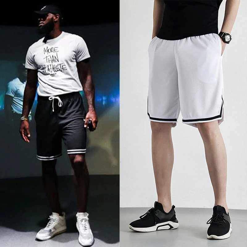 Pantaloncini sportivi estivi mezzo pantaloni Casual da uomo pantaloni da basket larghi alla moda maglia stile sottile ventilazione abbigliamento da uomo