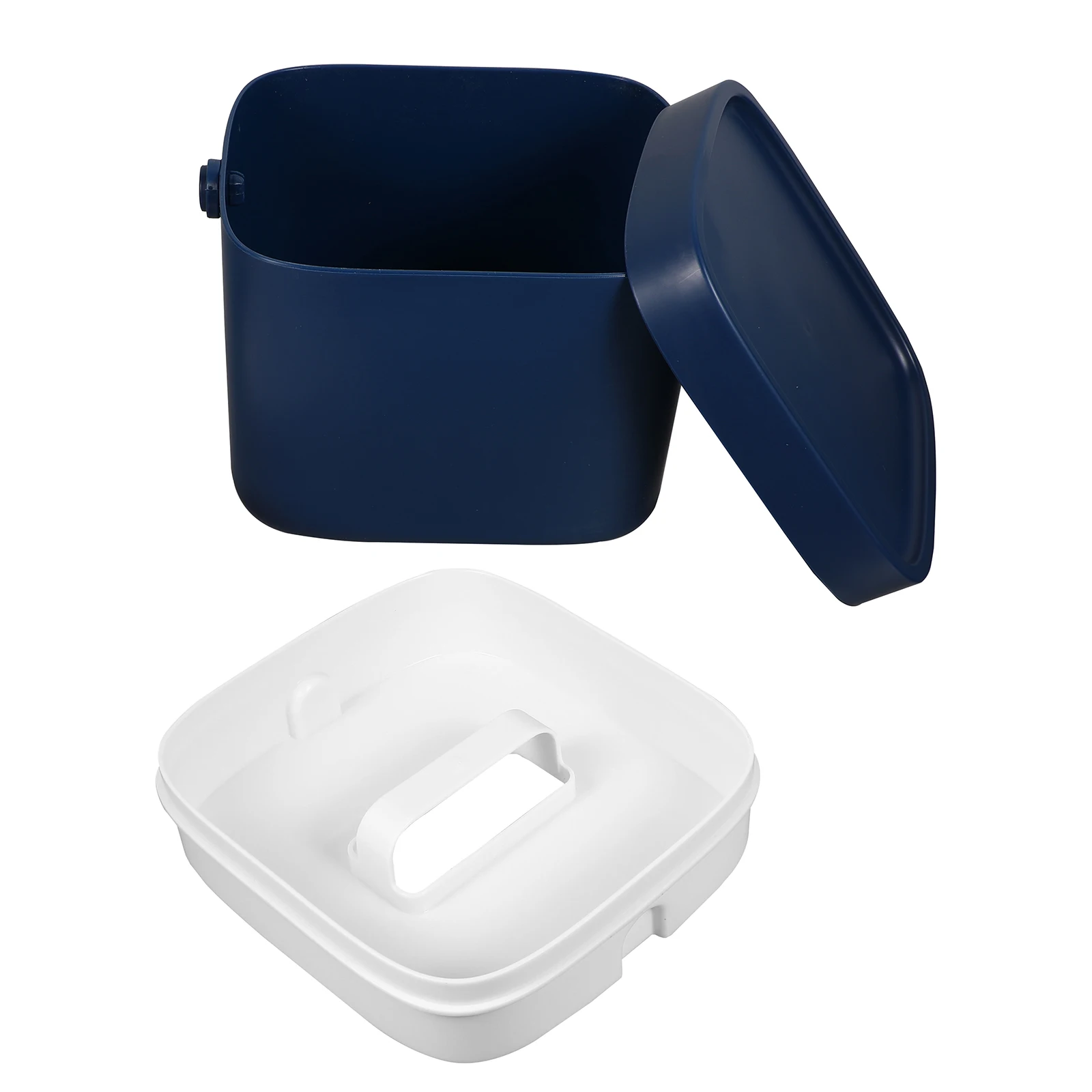 

Plastic Storage Box Small Blue Baskets Household Organizer Container Sundries Bin Boxes For Office Home Use Lightweight
