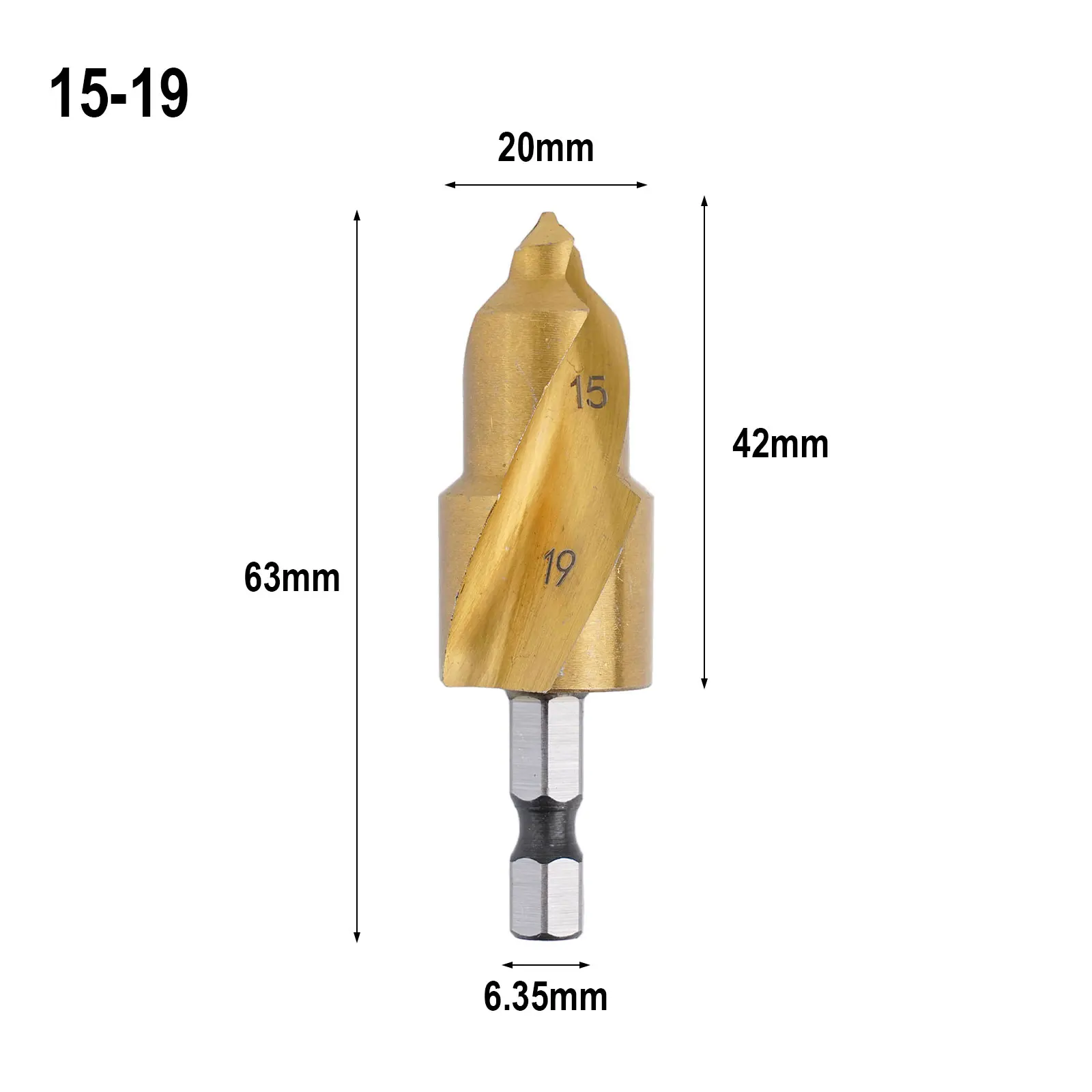 Hex Shank Drill Bit 1/4 Hex HSS Drill Bit Plumbing Tool Sturdy Construction High-Quality Performance Precise Cutting Edges