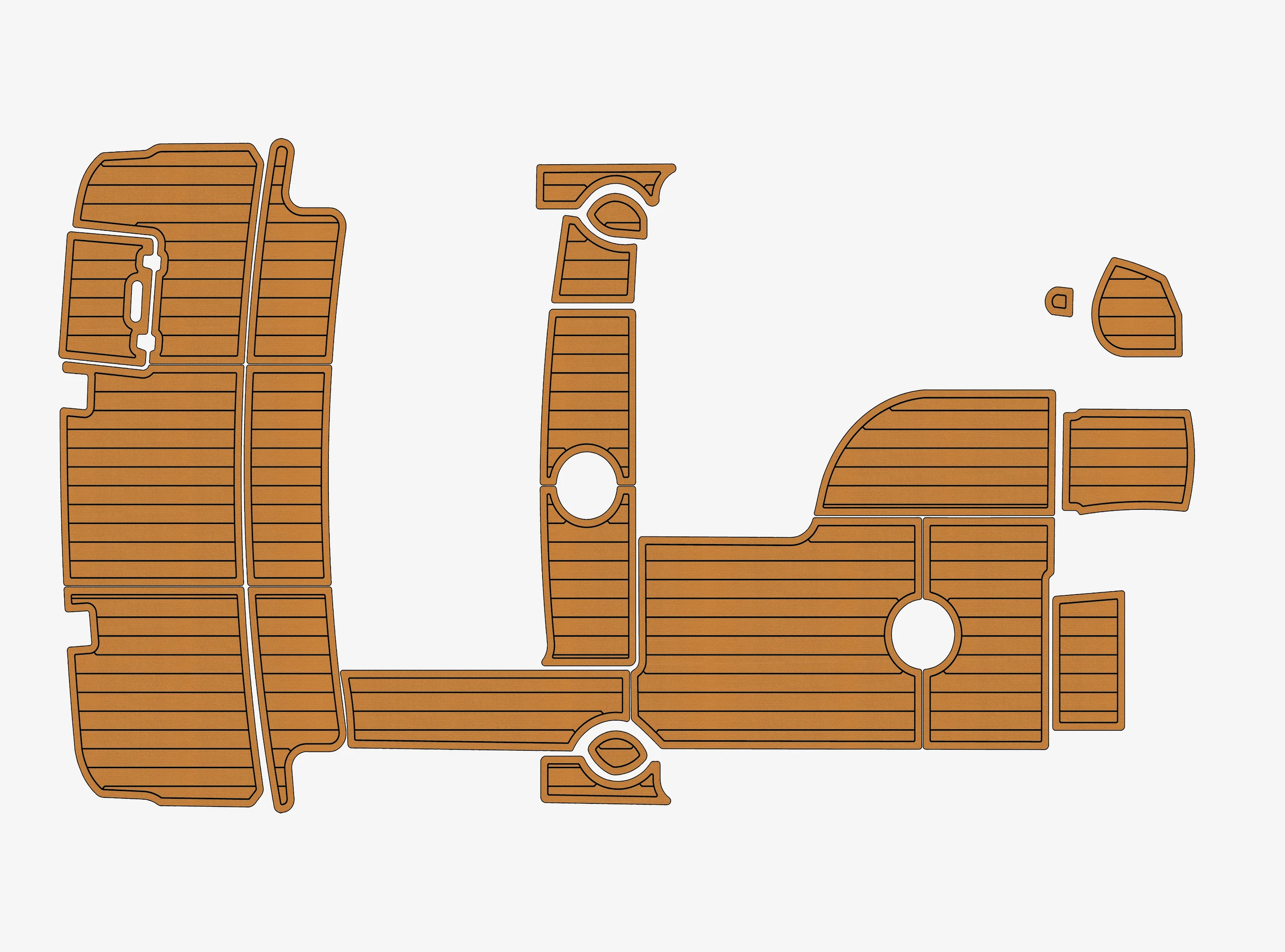 

2000 Rinker 270 Fiesta Vee Option B 1/4" 6mm EVA Non-Slip mat PVC Teak Decking marine Mat seadek gatorstep carpet Marine Floor