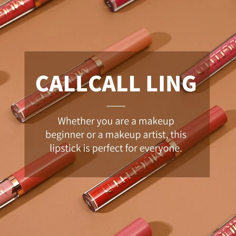 6Pcs/SET Liquid Velvet Matte Lip Gloss Red Lipstick Nude Makeup Women Long Lasting Waterproof Beauty Cosmetics