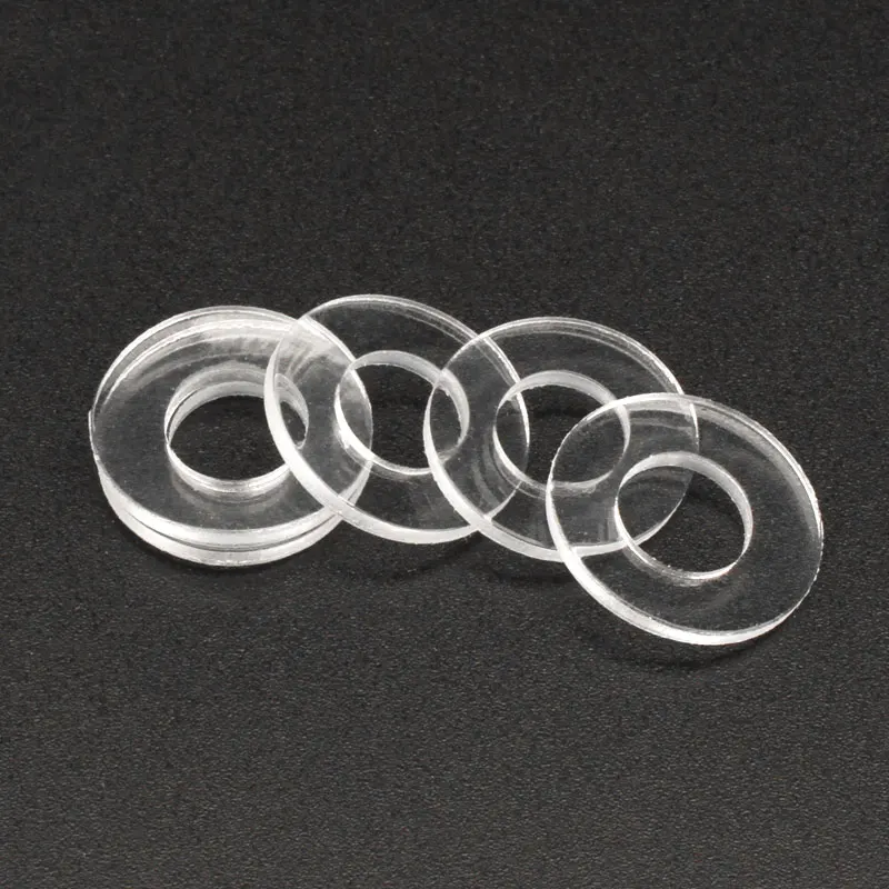 50-200 قطعة من البلاستيك الناعم PVC الشفاف العازل غسالة مسطحة M4 M4.2 M5 M6 M6.5 M7 حشية مسطحة مستديرة مقاومة للصدمات ومقاومة للتسرب #4