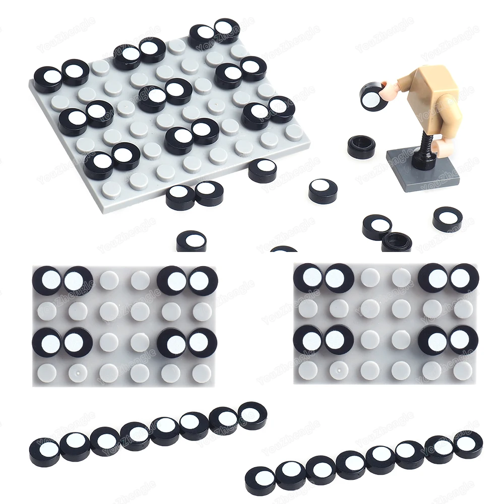 تلميذ أبيض أوفست نمط بنة 98138 شخصيات MOC مطبوعة عيون تعبيرات مشاهد التجميع اكسسوارات نماذج لعبة هدية