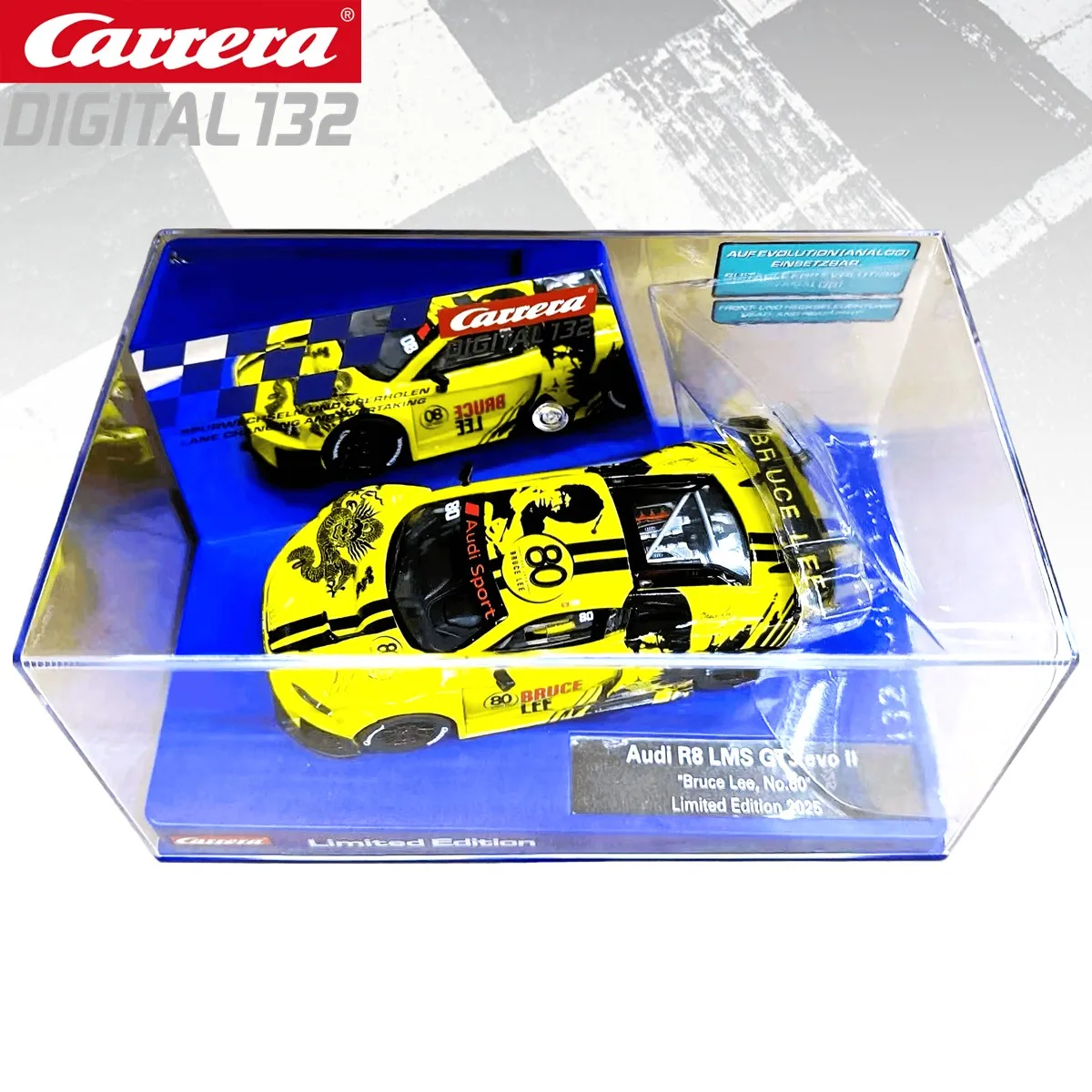 Carrera Slot Car Digital132/124 Audi R8 LMS GT3 evo II Bruce Lee No.80 إصدار محدود 32095/24002/Evolution 27845 China Special