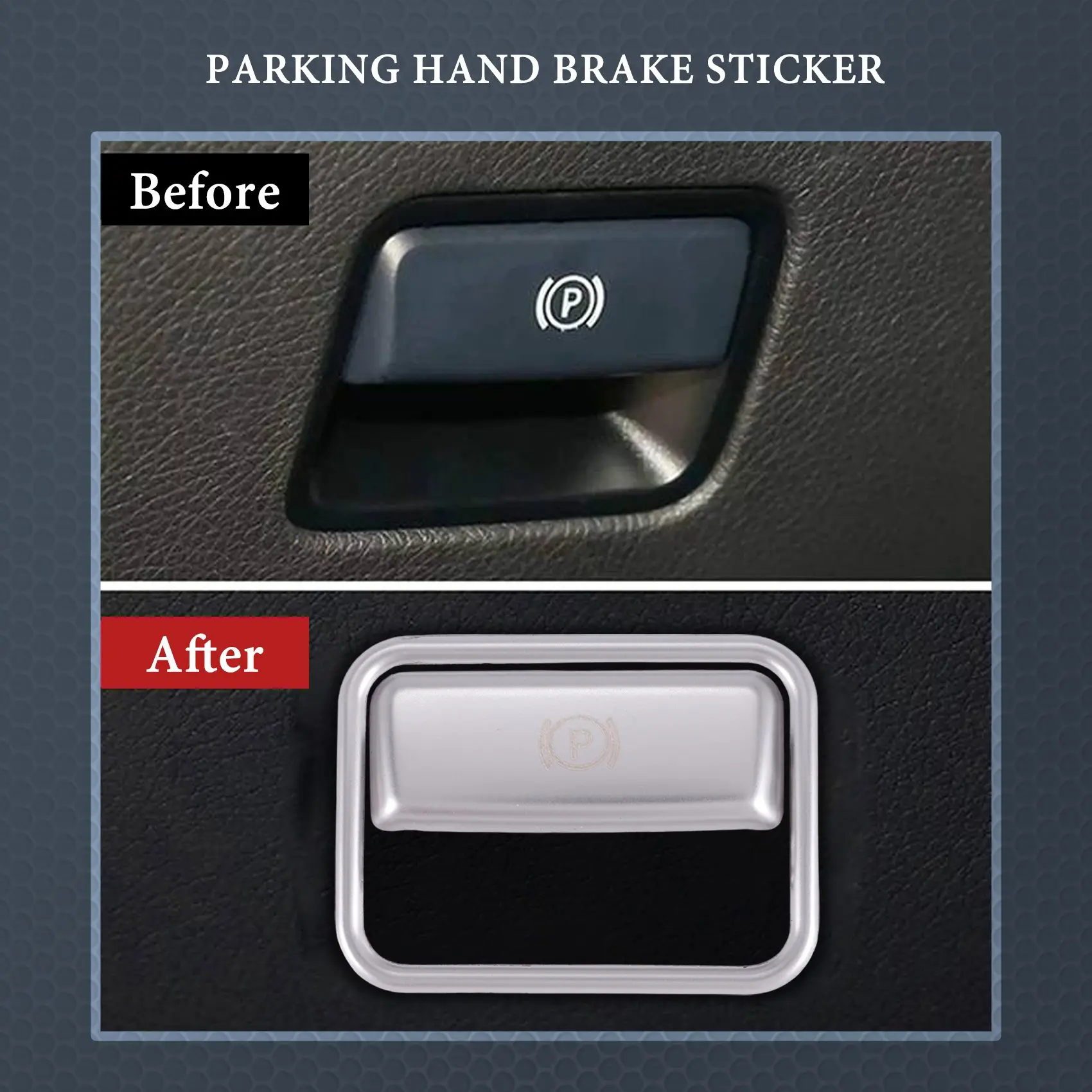 Car Parking Hand Brake Sticker P Button Brake Switch Frame Cover Trim for Benz ML350 GL450 AMG W166 W176 W246