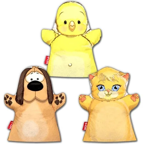 3 piece Tox Pets Animals Hand Puppet Set, Educational Toy