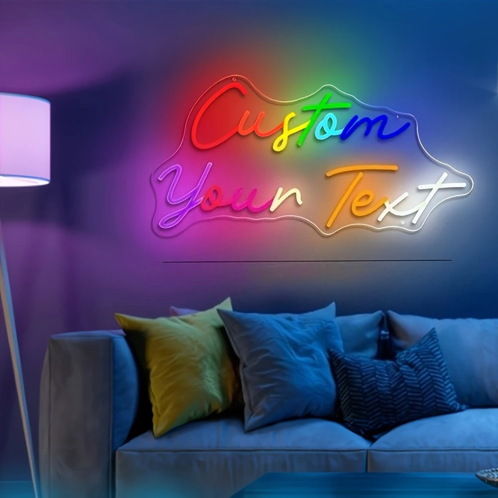 Personalized Neon LED Sign Custom USB Neon Mulfont Color Can Be Used For Cafe Bar Restaurant Bedroom Signage Decorative Lights