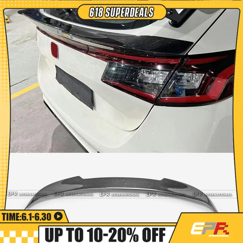 Para epa otd tipo spoiler de bico de pato de fibra de carbono para 2022 + honda civic tipo r fl5 |   Design Aero de especificações de corrida |   Montagem direta do porta-malas