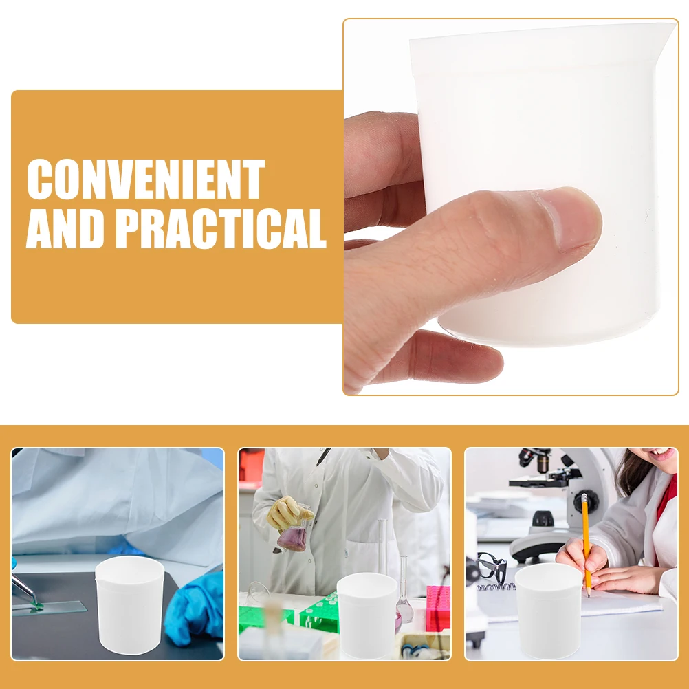 

1pcs Beaker Cup Chemistry Mug Small Portable Plastic Beaker Lab Equipment Corrosion Resistant Heatproof Reusable Lab Supplies