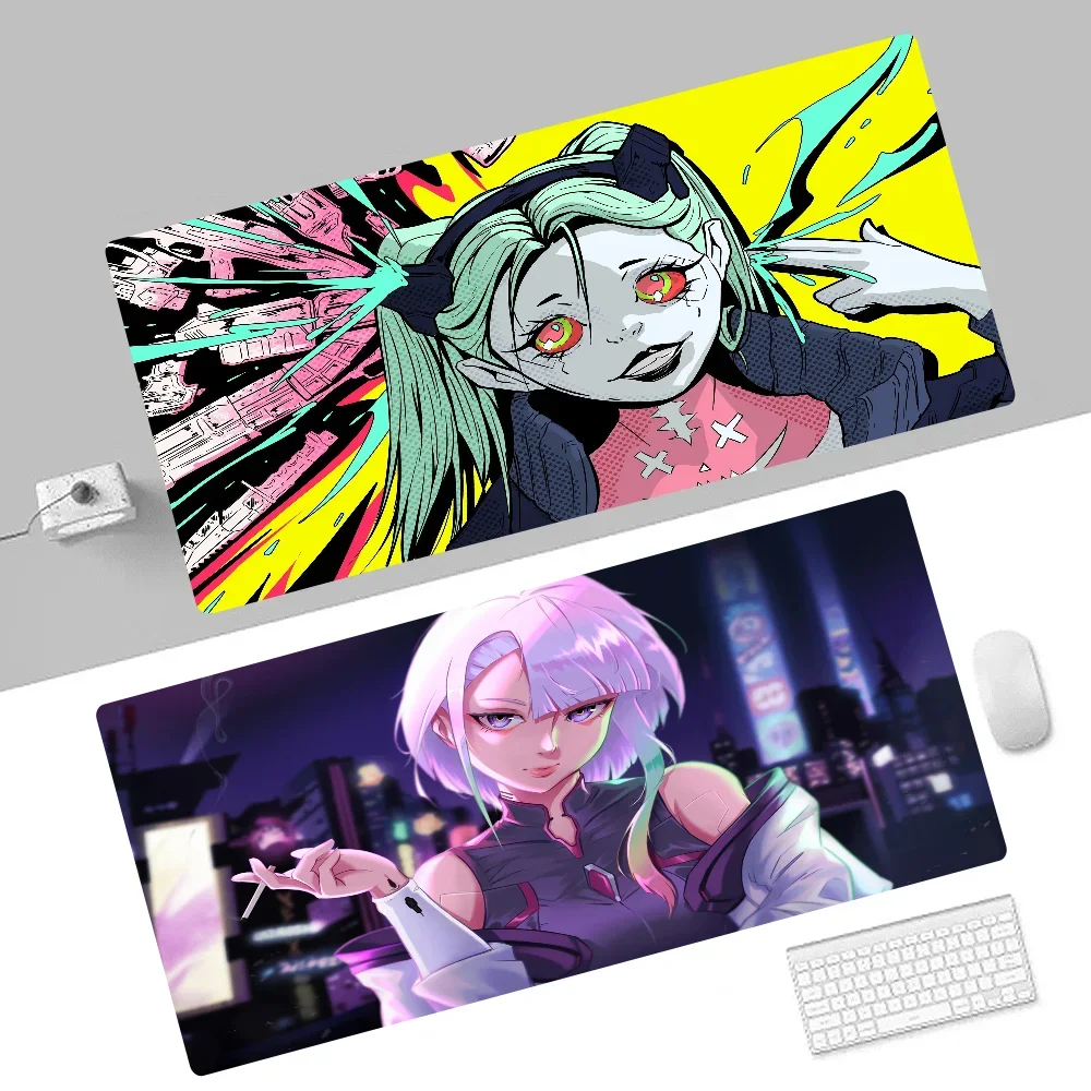 Anime C-Cyberpunks Edgerunners INS Tide Large Office Computer Desk Mat Table Keyboard Big Mouse Pad Laptop Cushion Non-slip