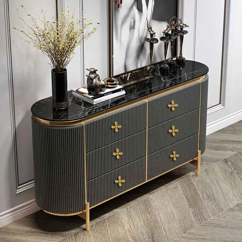 

American light luxury six-five chest cabinet entrance door porch partition cabinet