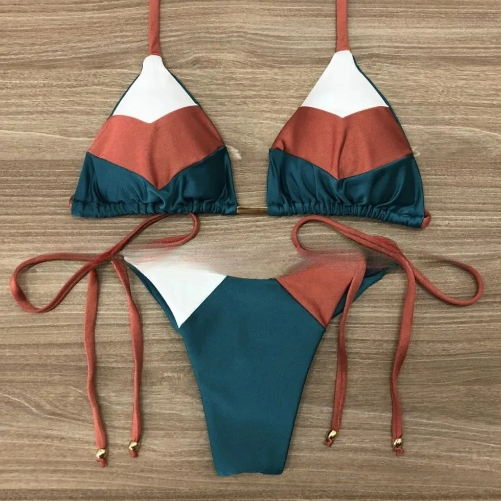 2026 European & American Spliced Bikini: Women's Split Design Swimsuit