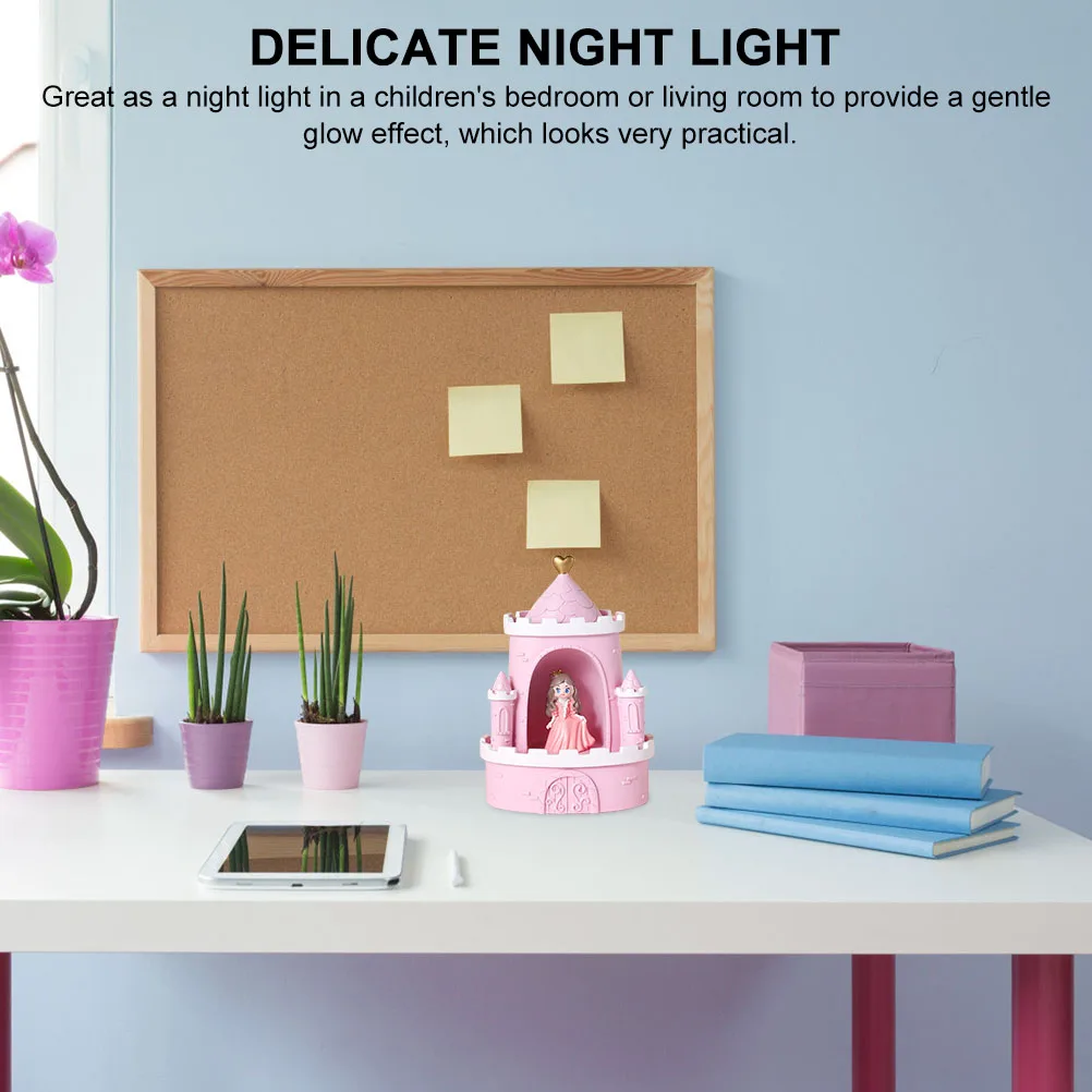 

Adorable Light Decor Mini Night Light Castle Design for Kids Bedroom Table Desktop Lamp Ornament Small Night Lamp