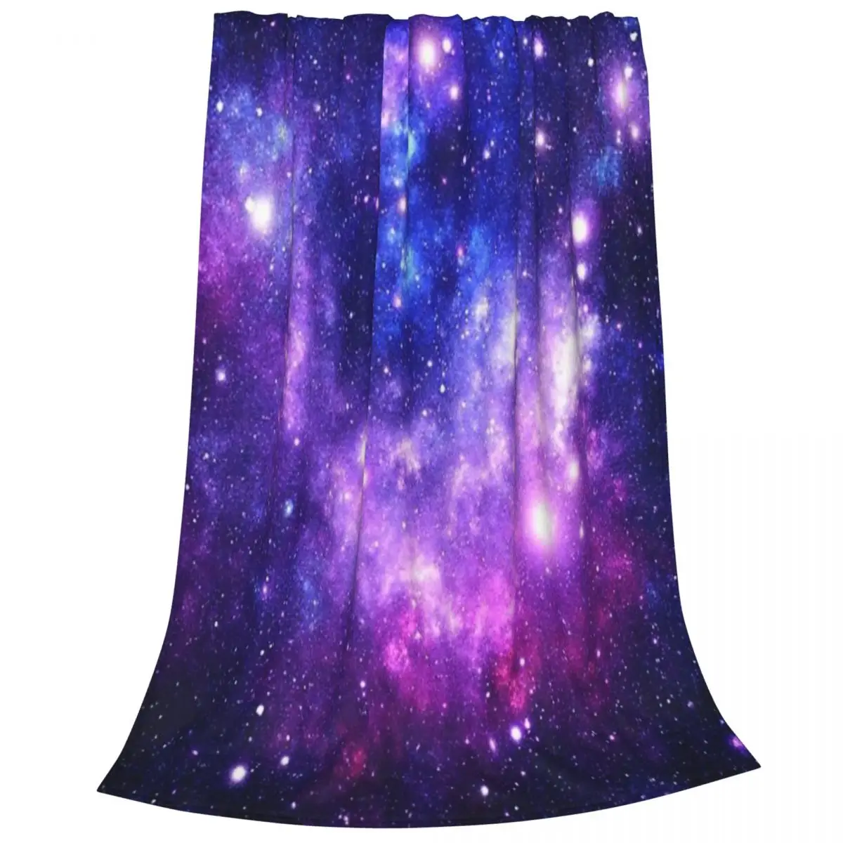 Purple Blue Galaxy Nebula Blanket Flange Textile Decor Portable Super Soft Throw Blankets for Home Office Plush Thin Quilt