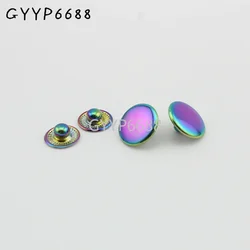 10-30-100 sets 12mm Rainbow DIY Coat fastened button metal snap buttons Press Studs rivet for handbag crafts