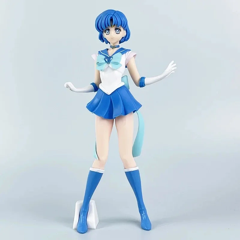 新 2 ピース/ロットアニメ美少女戦士セーラームーンフィギュアセーラーマーズセーラーマーキュリーアクションフィギュア手作りおもちゃかわいいモデル装飾品ギフト 22 センチメートル