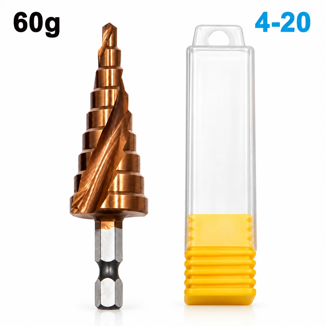 M35 Cobalt Containing Hexagonal Spiral Step Drill Stainless Steel Tapping 4-20mm Pagoda Drill 1PC Cutting Tool Drilling Bit Tool