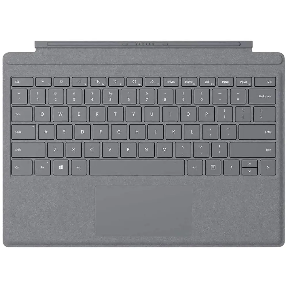

Бесплатная доставка: Чехол-клавиатура Signature Type Cover для Surface Pro — изготовлен из алькантары, прочный, устойчивый к пятнам, светло-серый.