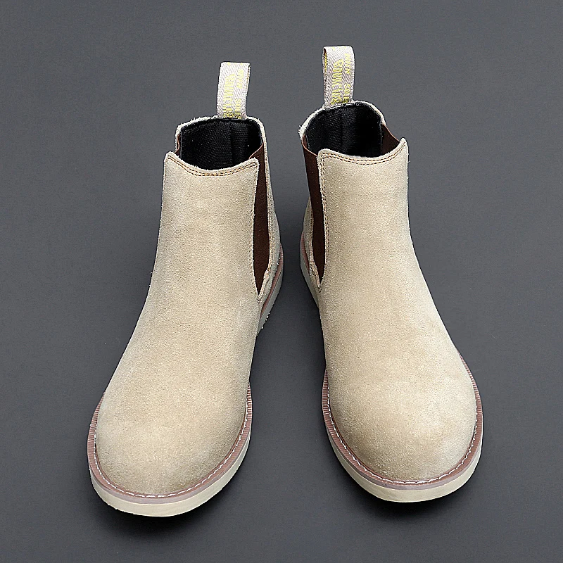

Fashionable Retro High-end Chelsea Men Boots Exquisite Simple Comfortable Frosted Breathable Warm Fashionable Short Boots