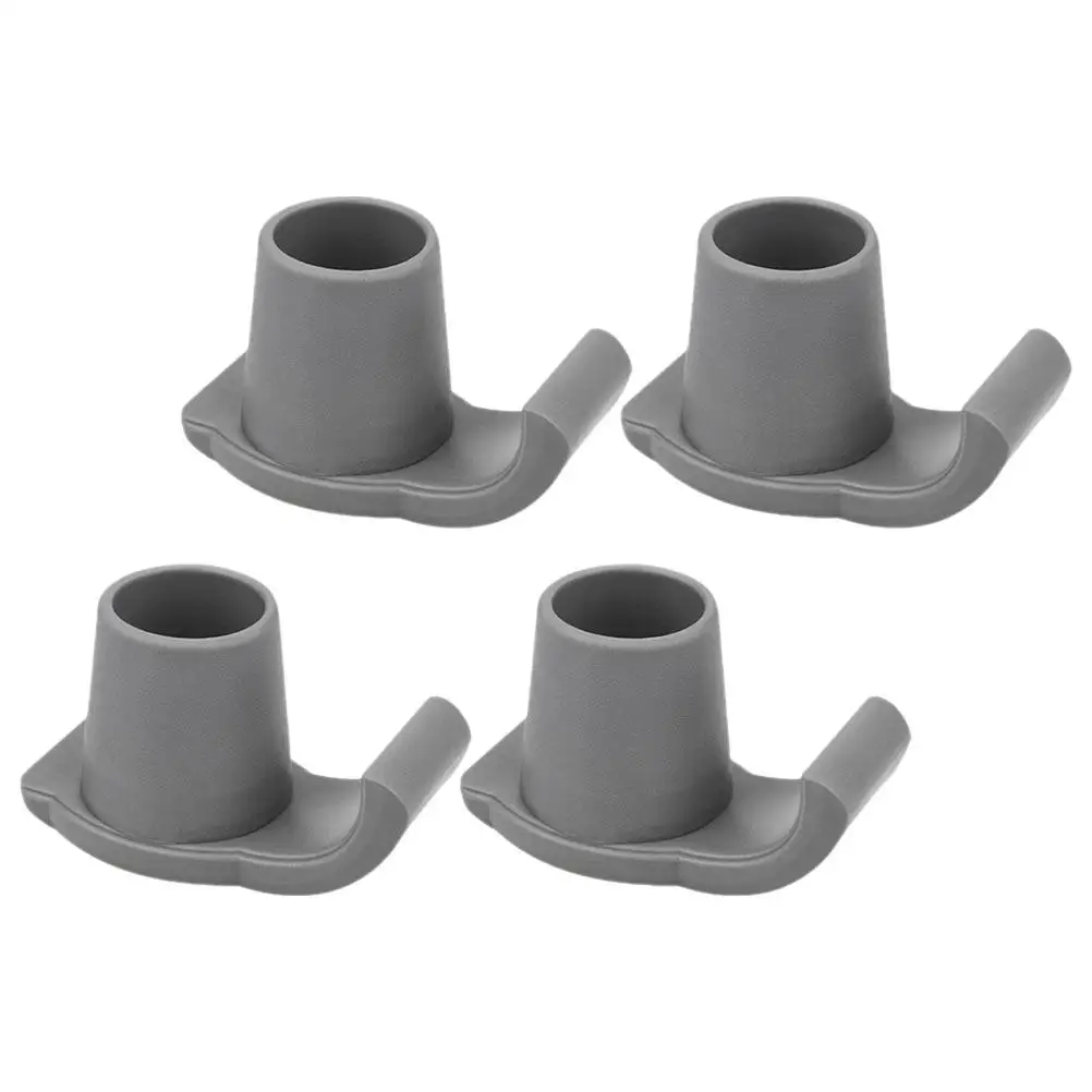 

4 Pcs Walker Foot Pads Nonstick Crutch Tips Skis Silver Sliders Heavy Duty Elderly Anti Slip Accessories For Trekking