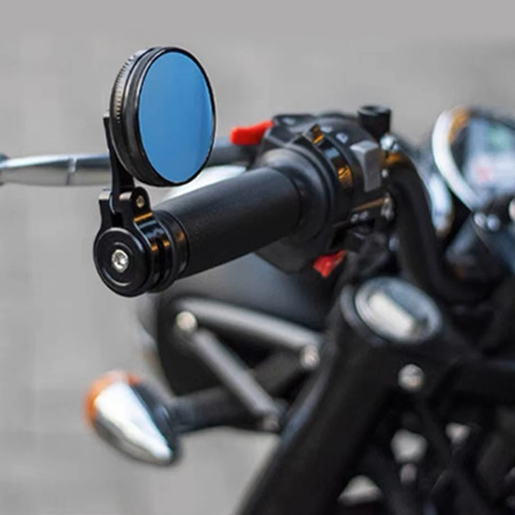 

Universal Motorcycle Handlebar Rear View Side Mirror Moto Handle Bar Convex Hawk Eye End Rearview Mirror for Harley Suzuki Honda