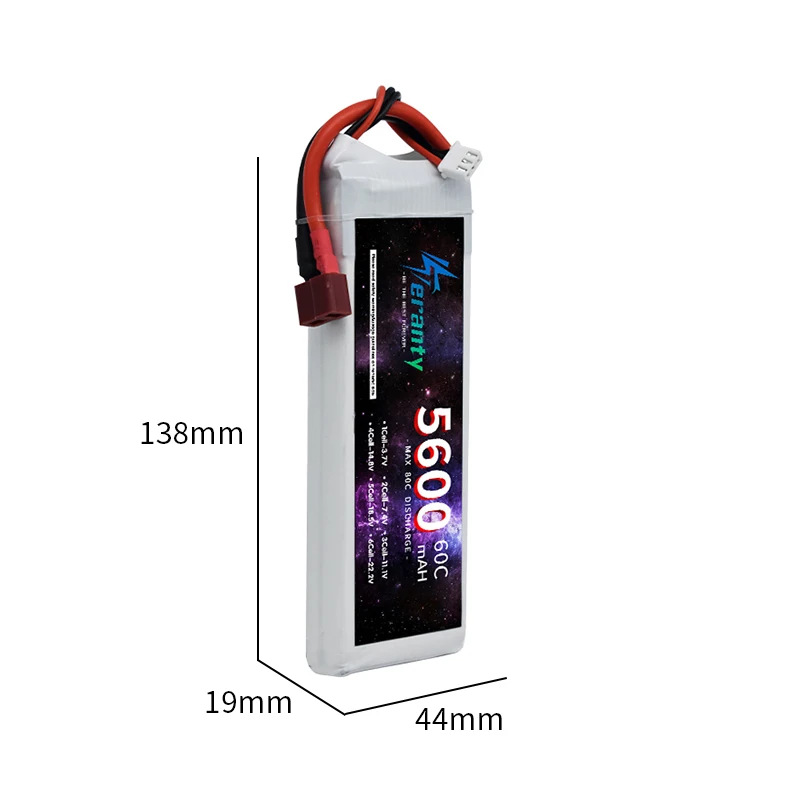 2S 7.4V 5600mAh 60C LiPo Batterij Met XT60/XT90/T/Tamiya Plug voor FPV Racing Drone RC Quadcopter Onderdelen