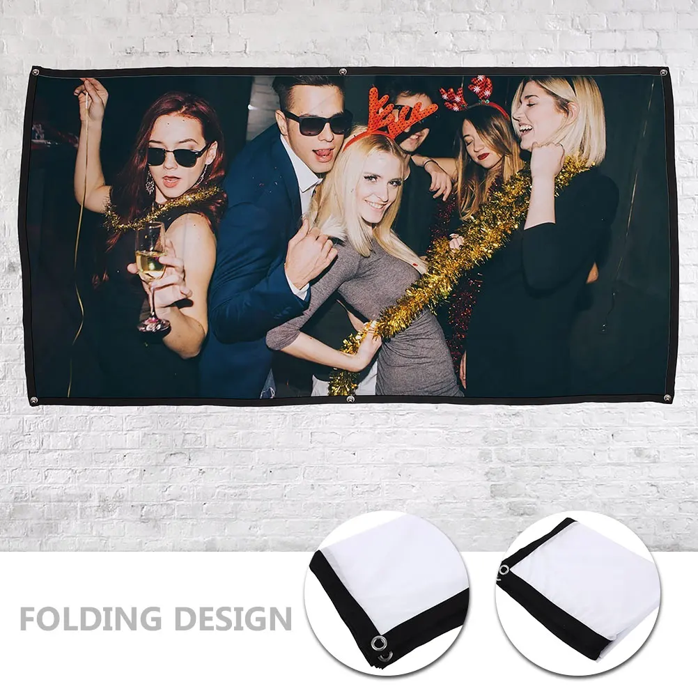 

Portable Folding Projector Screen Large Size Soft White Screen for Outdoor Indoor Movies Training Presentations