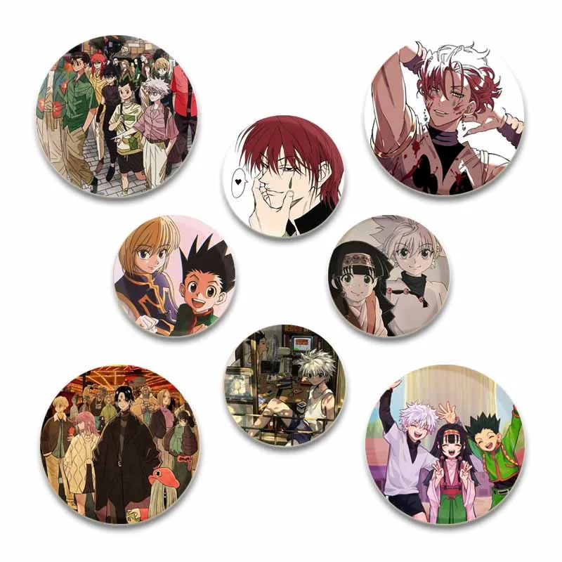 Anime Hunter X Hunter Character Zoldyck Killua/Freecss Gon/Kurapika Pins Creative Brooches Badge for Backpack Accessories Gifts