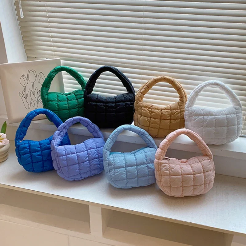 

2024 New Korea Pleated Cloud Bag Niche Bubble Tote Bag Puffed Phone Purse Designer Hobo Bag Fashionable Mini Handbags for Women