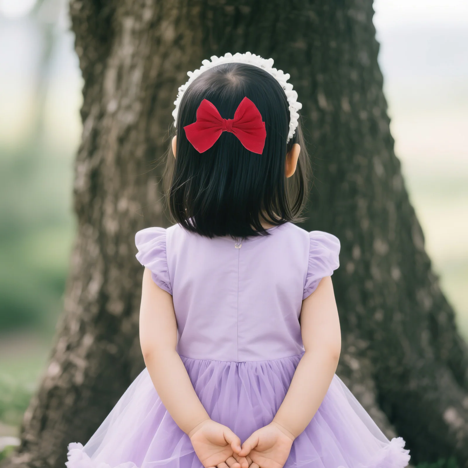 6 قطع من مشابك الشعر المصنوعة من الحرير الناعم على شكل فيونكة للارتداء اليومي وإكسسوارات الشعر للحفلات