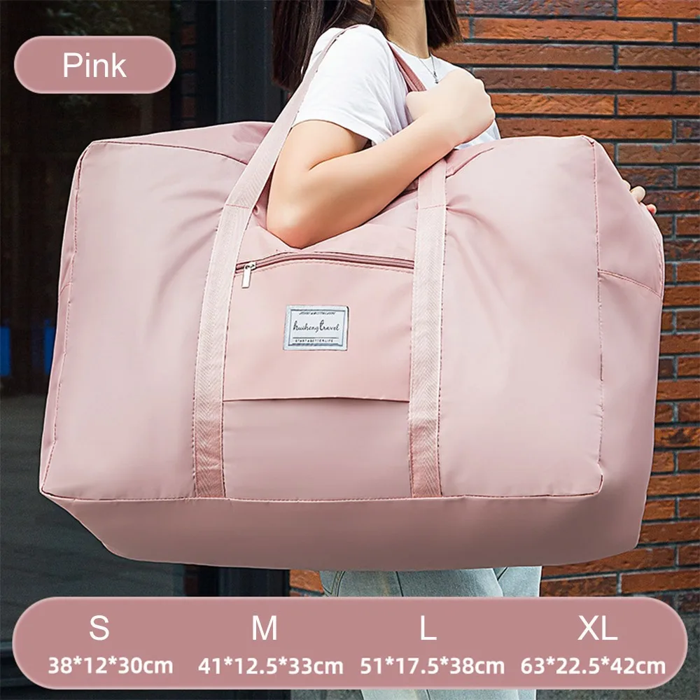 Folding Travel Storage Bag Large Capacity Oxford Travel Luggage Bag Waterproof Multifunction Trip Handbags Clothes Organizer